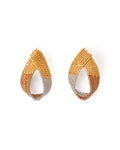 Handwoven Twisted Wire Loop Earrings (Rose Gold/Silver)