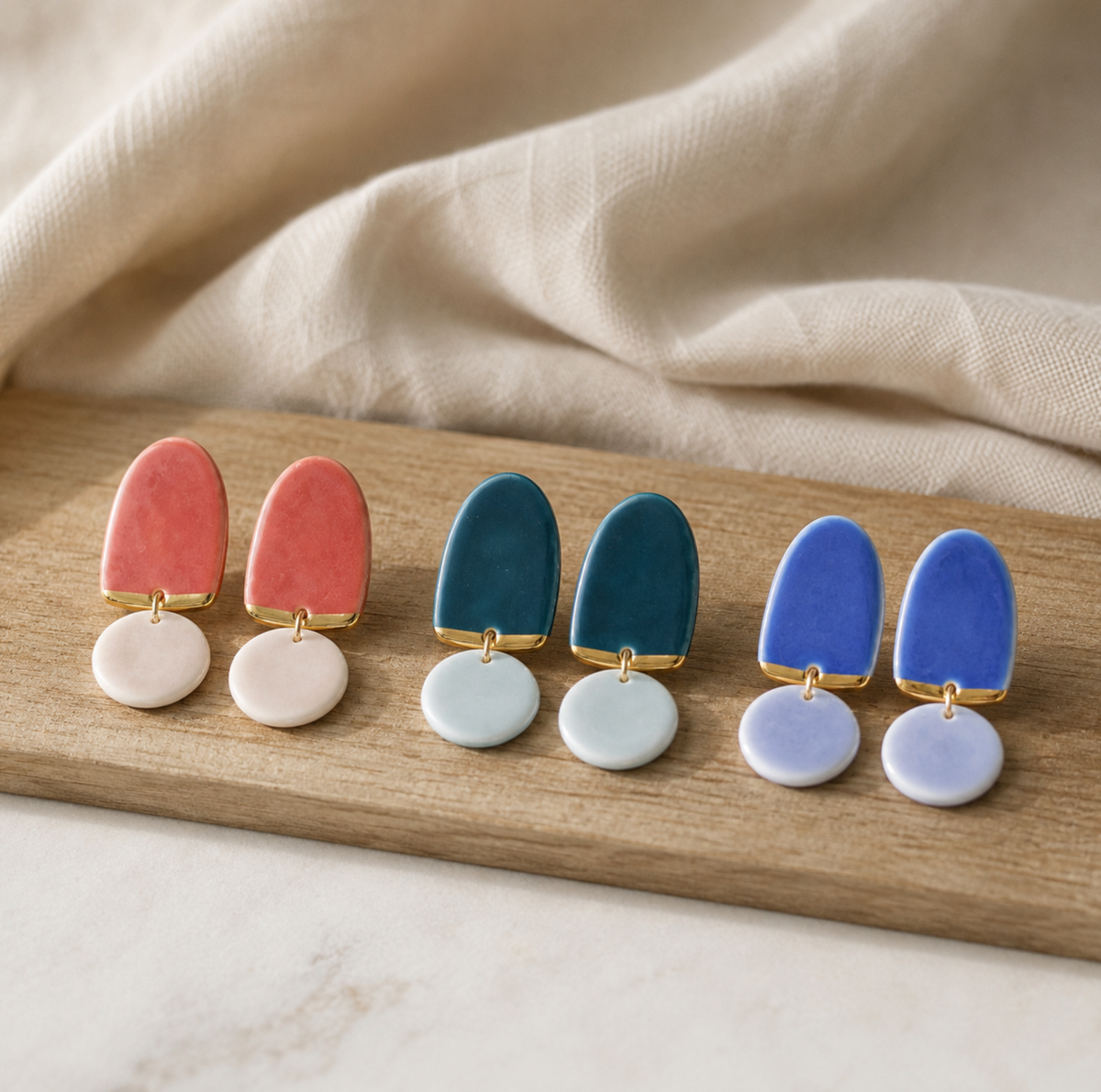 Tonal Two-Piece Midi Earrings