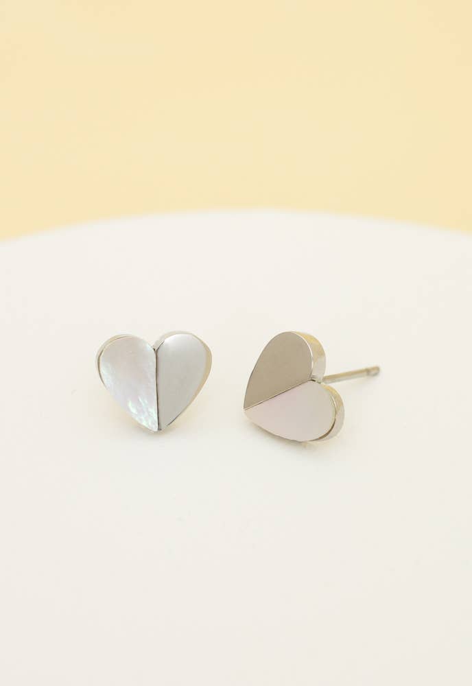 Give Hope Earrings in Silver and Mother of Pearl