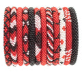 Roll-On® Game Day Bracelets Red, Black & White