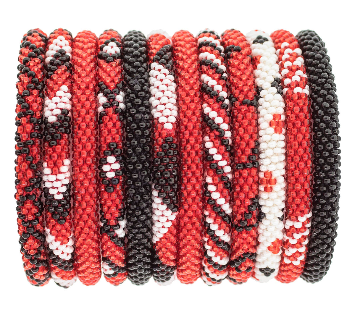 Roll-On® Game Day Bracelets Red, Black & White