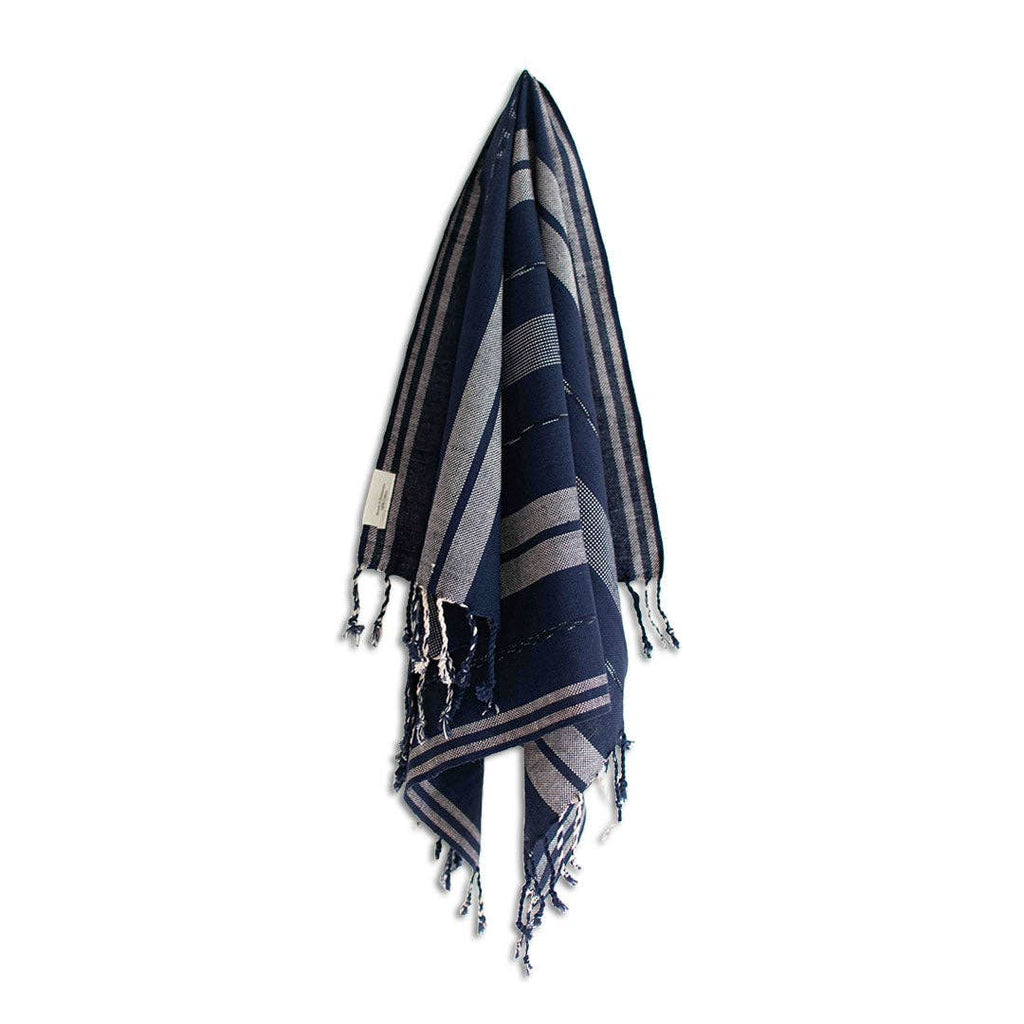 Oversized Woven Hand Towel in Indigo