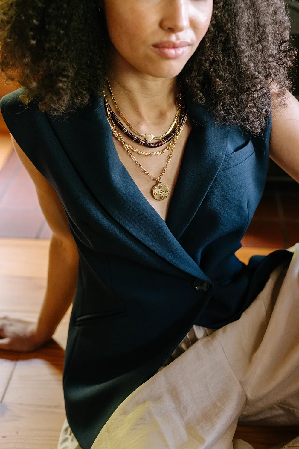 Herringbone Heart Necklace